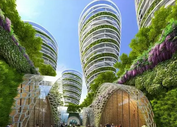智能建筑步入綠色環(huán)保階段。效果圖